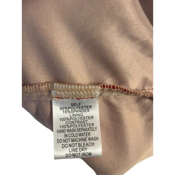 Cotton Candy Ruched Mesh Off Shoulder Corset Lace-Up Long Sleeve Dress Red Small - Picture 6 of 6